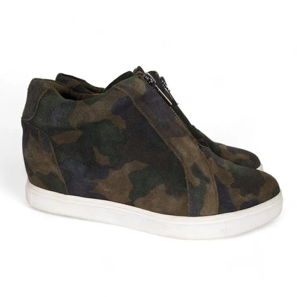 Blondo Glenda Waterproof Wedge‎ Sneakers Camo B3501905 Women's 7.5M
